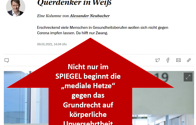 Spiegel Kloummne Querdenker in weiß