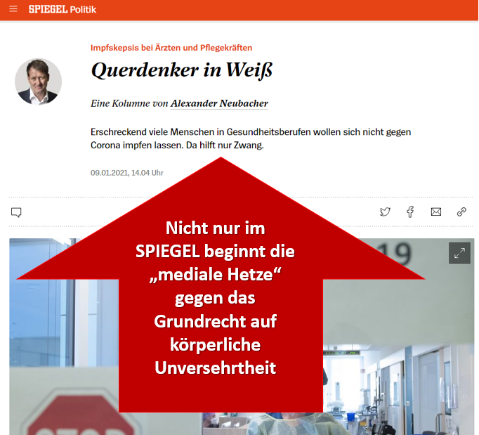 Spiegel Kloummne Querdenker in weiß